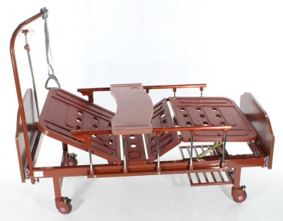 Кровать механическая с полкой и обеденным столиком (2 функции) Е-8 MM-118ПЛН ЛДСП "Med-Mos" в магазине Склад Медтехники